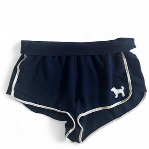 PINK Victoria's Secret Navy Shorts with White Trim Terry Cloth